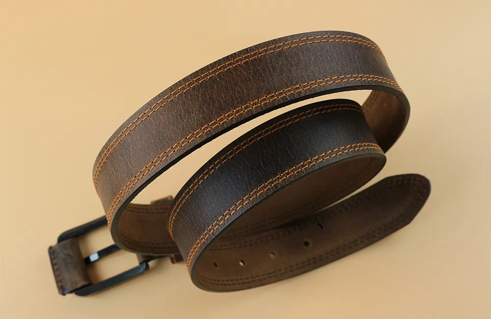 Brown Leather Belt for Men