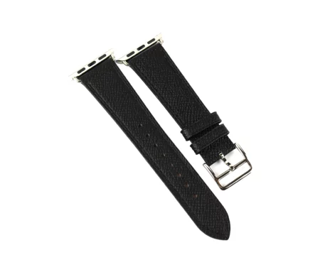 Black Epsom Leather Apple Watch Band