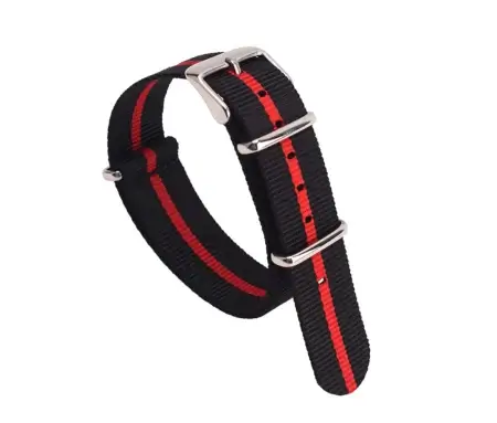 Red Striped Nato Watch Band
