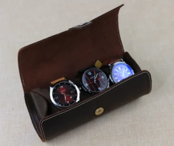 leather watch roll