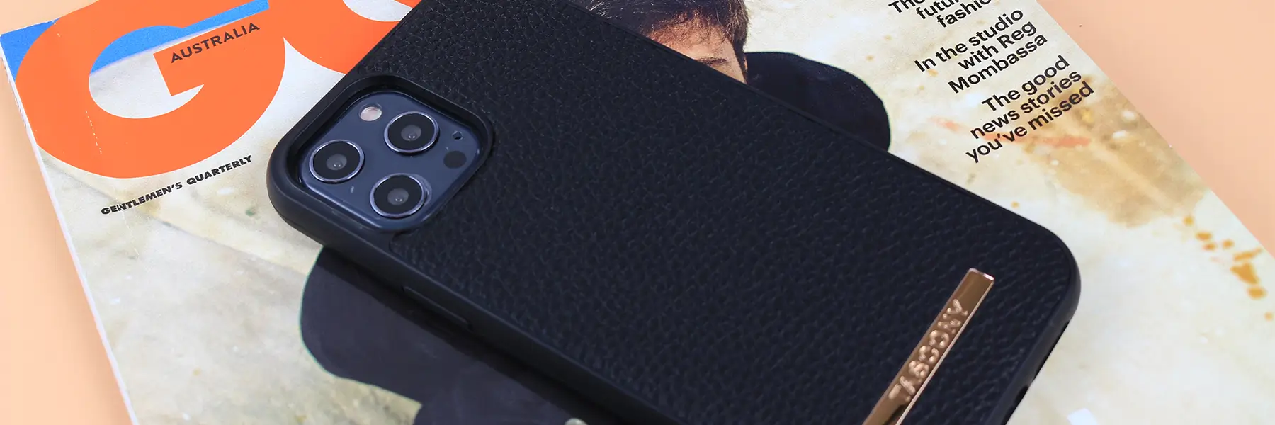 Display of iPhone Case in black