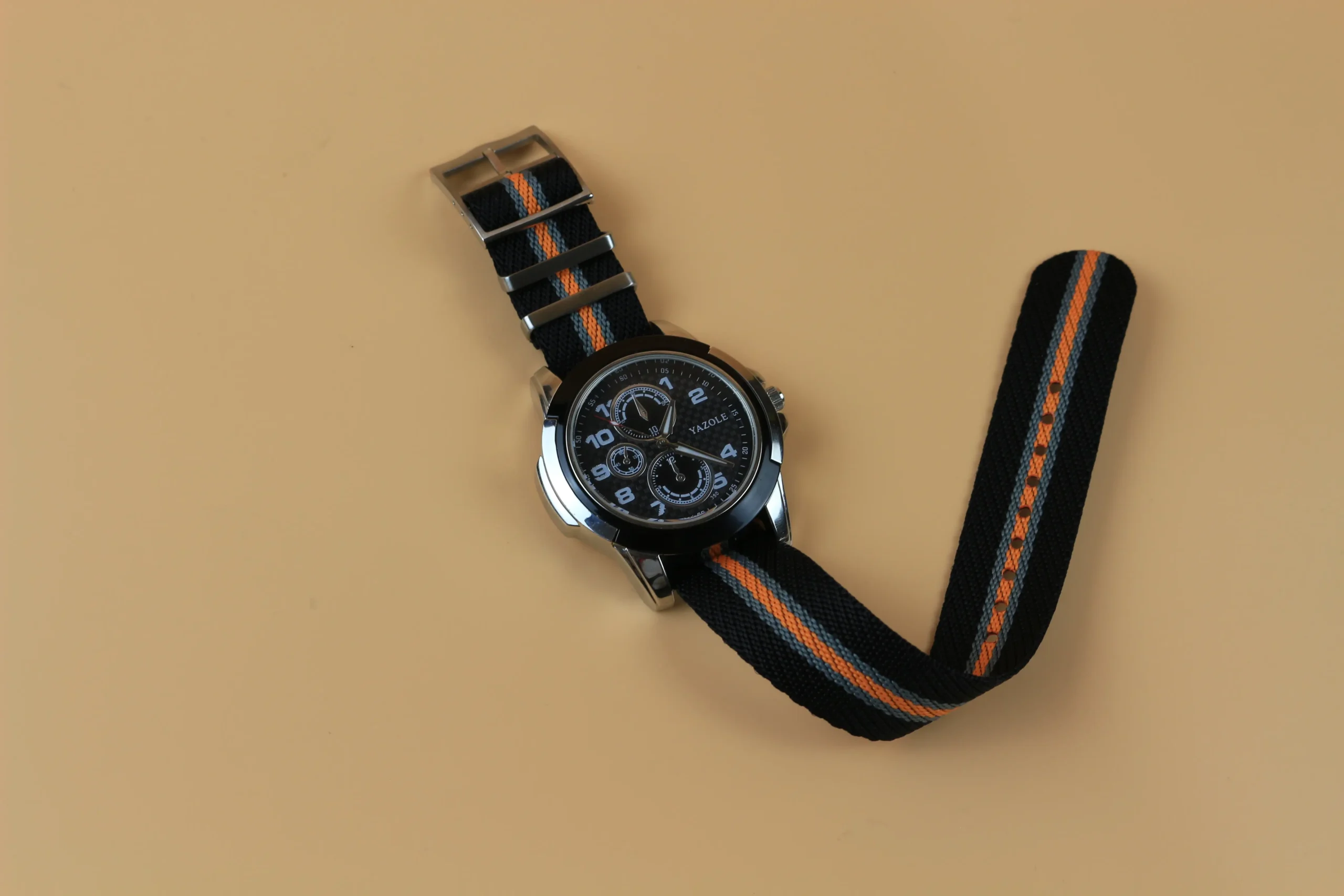 Black Single Pass Nylon Watch Strap