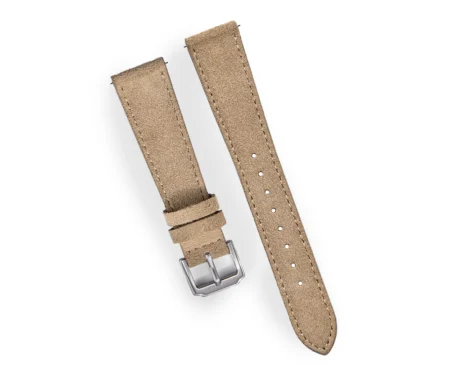 Suede Leather Khaki Watch Strap