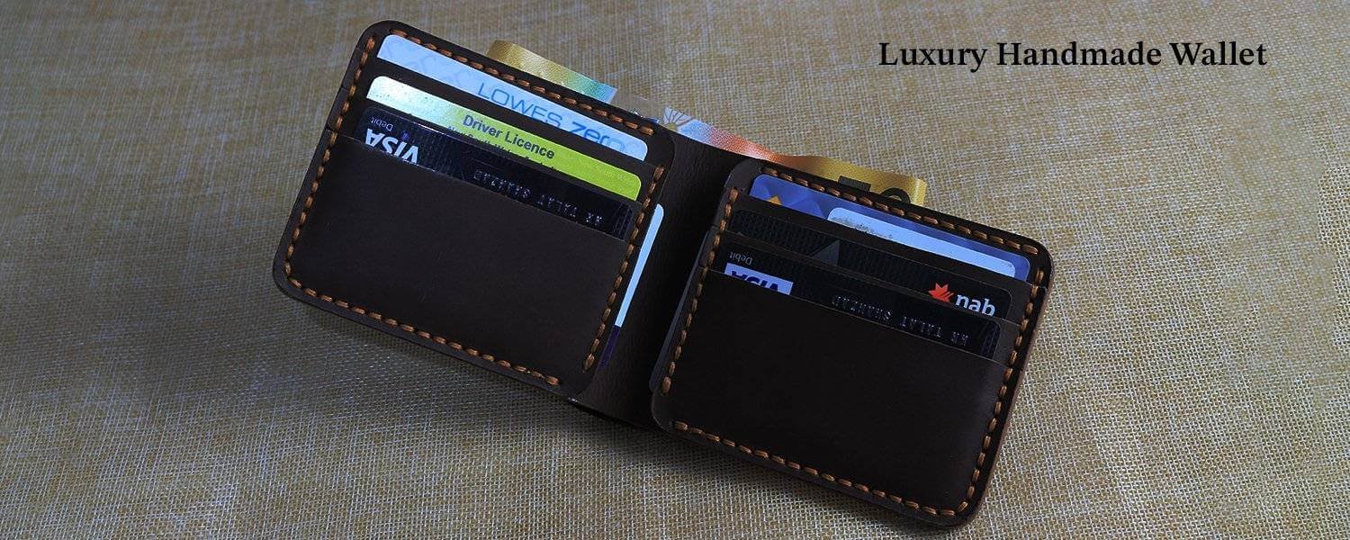 Dark Brown Handmade leather wallet