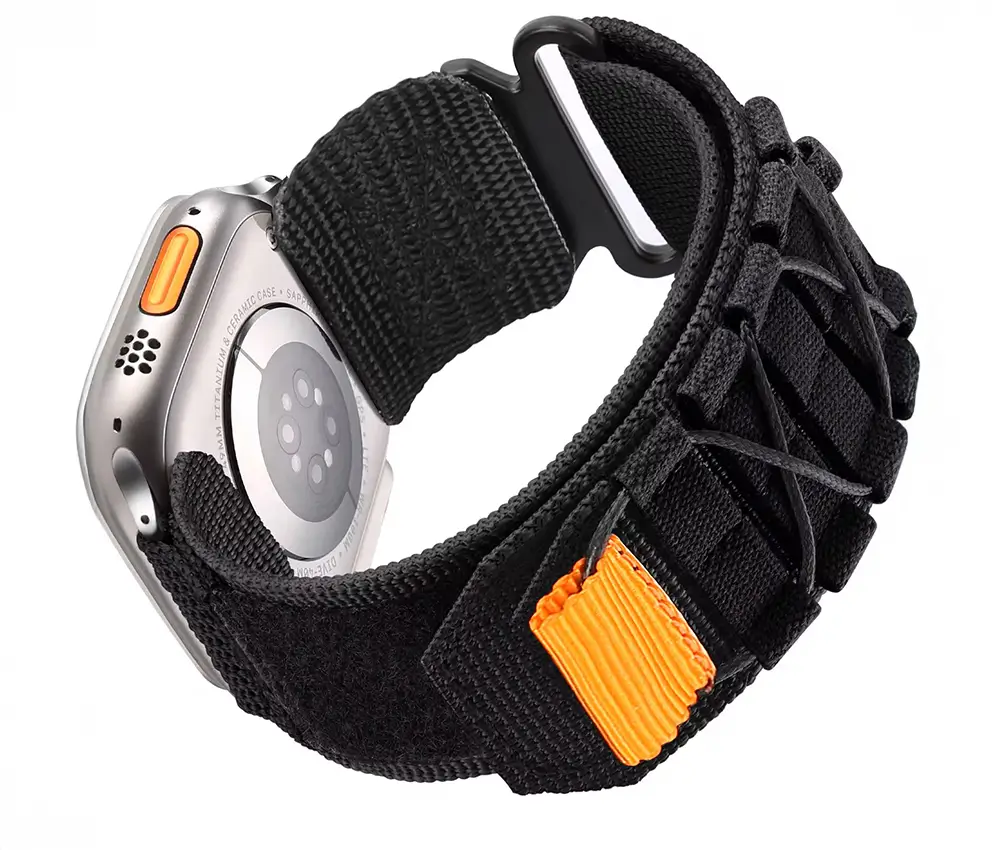 Velcro Black Tactical Watch Band Nylon