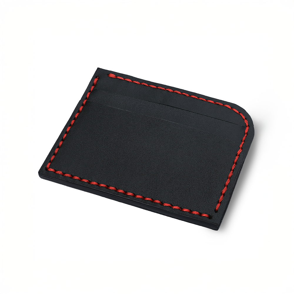 Black Handmade Card Holder On Angle