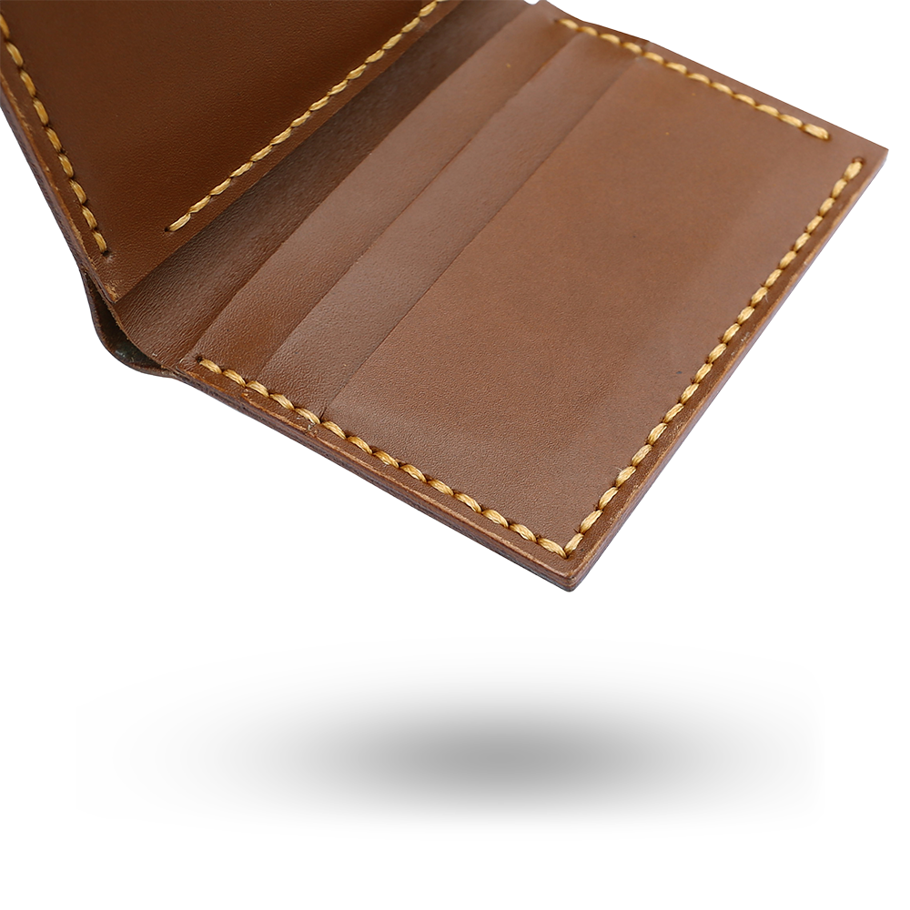 Brown Handmade Wallet Floating