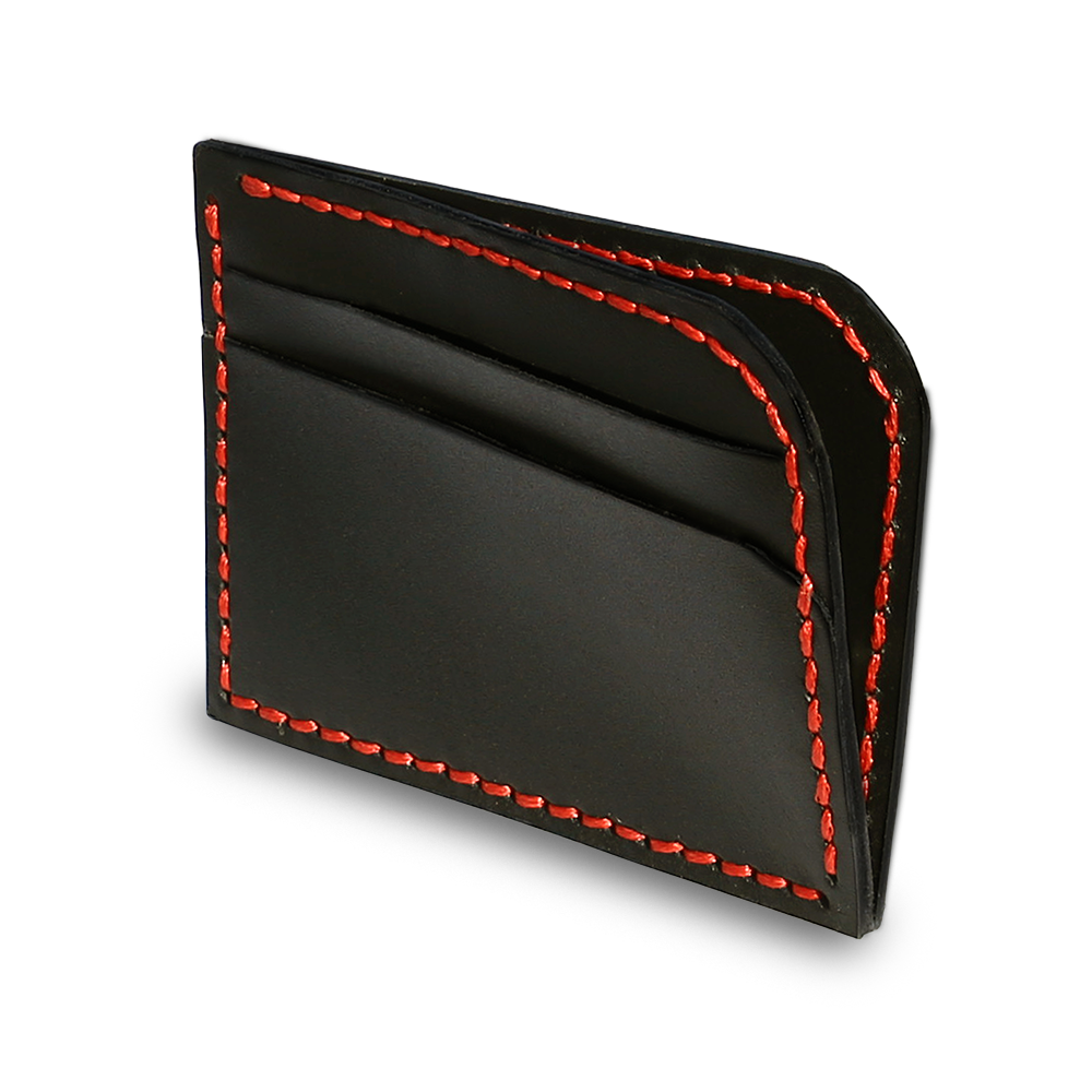 Handmade Black Card Holder Stood Up Empty