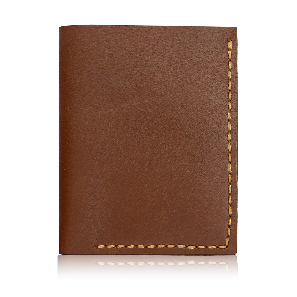 Brown handmade cardholder wallet for men